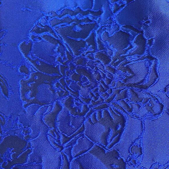 Alice + Olivia Esther Dress Womens 12 Multicolor Satin Floral Ruffle Hem Flaws - Picture 7 of 16